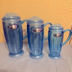 RARE- Starbucks Rocket Tumbler set of 3- Papa, Mama & baby set. 16oz, 12oz, 8 oz